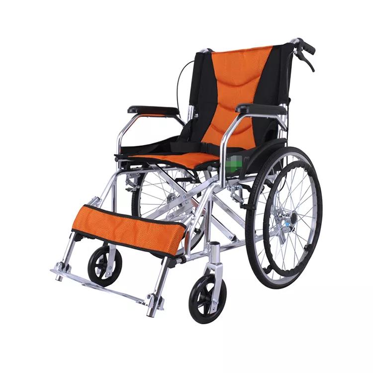 Factory Hot Sales Modern Design High-strength Thickened Aluminum Foldable Manual Wheelchair for Elderly