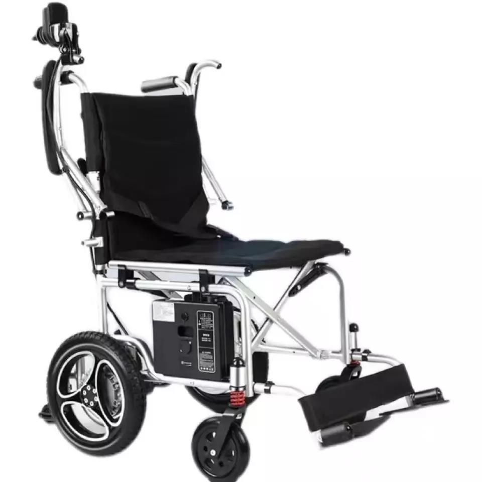 New foldable cheap price portable lightweight  electric travel wheelchair